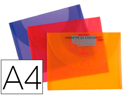 Fournitures de bureau : Pochette rangement canson polypropylène rigide dessin a4/a4+ 240x320mm coloris vifs