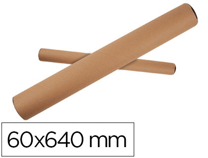 Fournitures de bureau : Tube porte-documents q-connect carton encollé 18mm format a1 60x640mm couvercle plastique très résistant