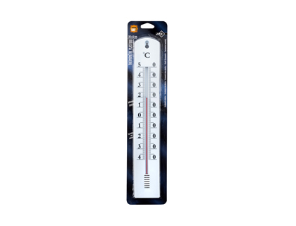 Papeterie Scolaire : Thermomètre jpc polystyrène usage intérieur extérieur tube alcool protégé 40x8cm coloris blanc