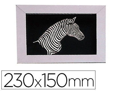 Fournitures de bureau : Carte à gratter oz international 23x15cm coloris noir fond argent paquet 10f