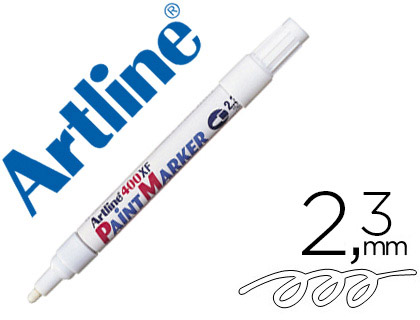 Artline 400XF - Marqueur Indélébile - Pointe Moyenne 2.3mm - Blanc