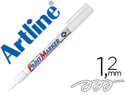 Artline 440XF - Marqueur Indélébile - Pointe Fine 1.2mm - Blanc
