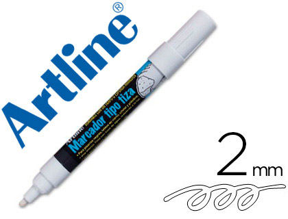Artline - Marqueur Craie Liquide - Pointe Fibre 4mm - Blanc
