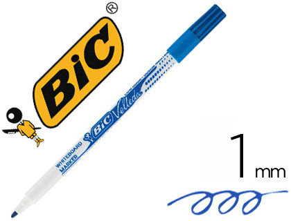 Bic Velleda 1721 - Marqueur Effaçable - Pointe Ogive 1mm - Bleu