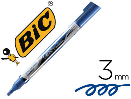 Bic Velleda Liquid ink - Marqueur Effaçable - Pointe Ogive 3mm - Bleu