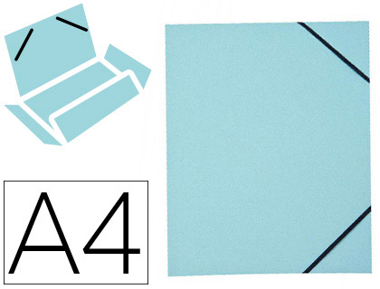 Chemise elba carte forte 4/10e 250g a4 210x297mm 3 rabats élastique coloris bleu