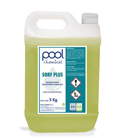 Papeterie Scolaire : Nettoyant désinfectant hygiénique bactéricide désodorisant Sorf Plus jaune Bidon de 5 litres
