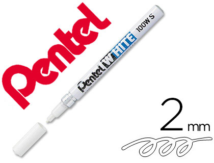 Pentel 100WS - Marqueur Peinture - Pointe Fine - Blanc