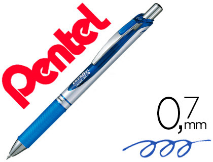 Pentel Energel BL77-CO - Roller Rétractable - Pointe Moyenne 0.7mm - Bleu