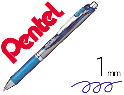 Pentel Energel BL80 - Roller Rétractable - Pointe Moyenne 1mm - Bleu