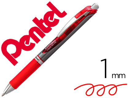 Pentel Energel BL80 - Roller Rétractable - Pointe Moyenne 1mm - Rouge
