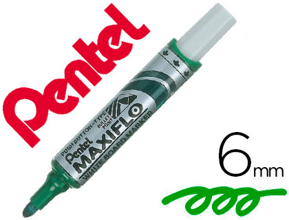 Pentel Maxiflo - Marqueur Effaçable - Pointe Ogive 6mm - Vert