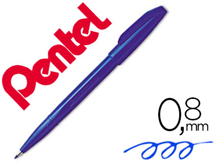 Pentel Sign Pen S520 - Feutre Fin - Pointe Moyenne 1mm - Bleu