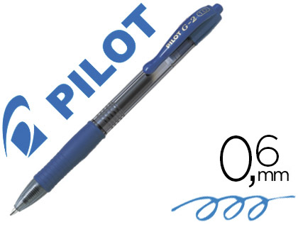 Pilot G-2 - Roller Rétractable - Pointe Moyenne 1 mm - Bleu
