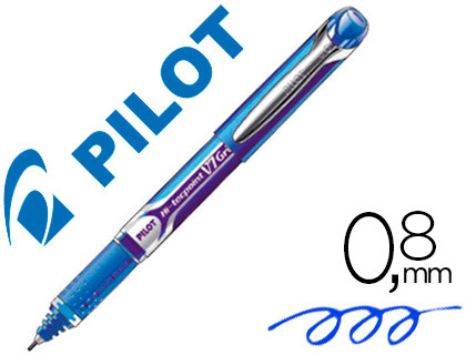 Pilot Hi-Tecpoint V10 Grip - Roller - Pointe Moyenne 1 mm - Bleu