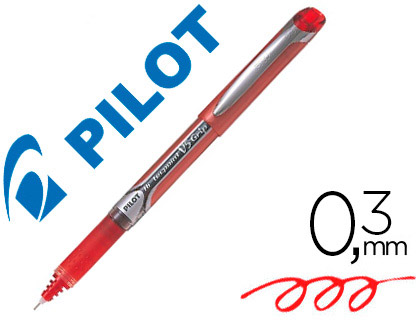Pilot Hi-Tecpoint V5 Grip - Roller - Pointe Fine 0,5mm - Rouge