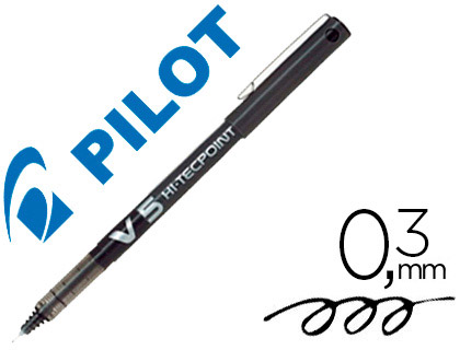 Pilot Hi-Tecpoint V5 - Roller - Pointe Fine 0,5mm - Noir
