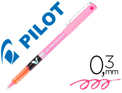 Pilot Hi-Tecpoint V5 - Roller - Pointe Fine 0,5mm - Rose