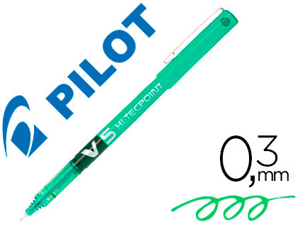 Pilot Hi-Tecpoint V5 - Roller - Pointe Fine 0,5mm - Vert
