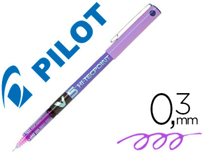 Pilot Hi-Tecpoint V5 - Roller - Pointe Fine 0,5mm - Violet