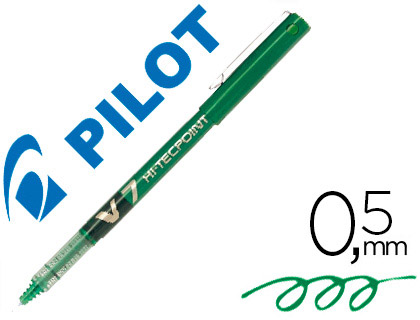 Pilot Hi-Tecpoint V7 - Roller - Pointe Moyenne 0,7mm - Vert