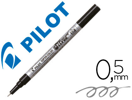 Pilot Super Color - Marqueur Indélébile - Pointe Extra Fine - Argent