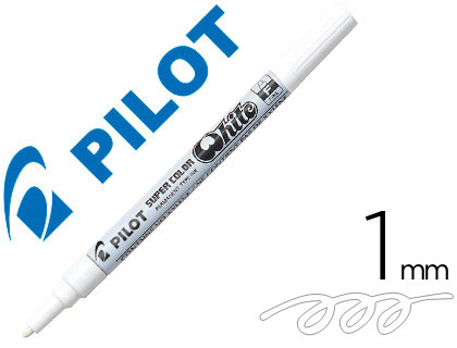 Pilot Super Color - Marqueur Indélébile - Pointe Fine - Blanc