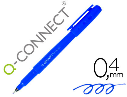 Q-Connect - Feutre Fin - Pointe Extra-Fine - Bleu