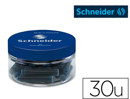 Schneider - Cartouche d'Encre Courte - Encre Bleue Royale Effaçable - Pot de 30
