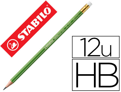 Stabilo Greegraph - Crayon à Papier - HB - Embout Gomme