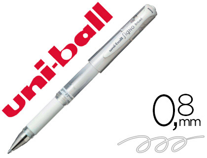 UniBall Signo Broad - Roller - Pointe Moyenne 1 mm - Blanc