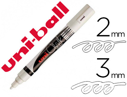 Uniball Chalk Marker - Marqueur Craie - Pointe Moyenne - Blanc