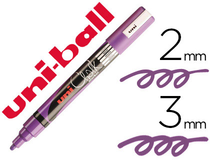 Uniball Chalk Marker - Marqueur Craie - Pointe Moyenne - Violet