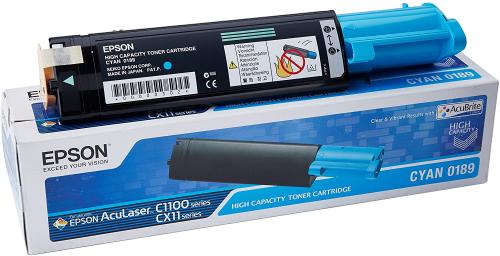 Fournitures de bureau : Toner laser epson s050159 c13s050189 couleur cyan haute capacité 4000p