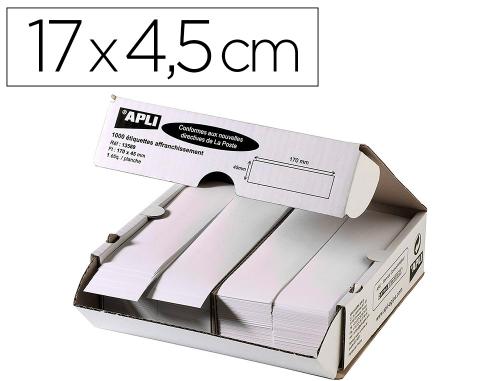 Papeterie Scolaire : Étiquette affranchissement apli agipa adhésif permanent 170x45mm 1 étiquette/planche boîte de 1000