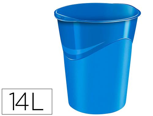 Fournitures de bureau : Corbeille papier cep pro polypropylène résistant recyclable forme conique capacité 14l 305x290x334mm coloris gloss bleu