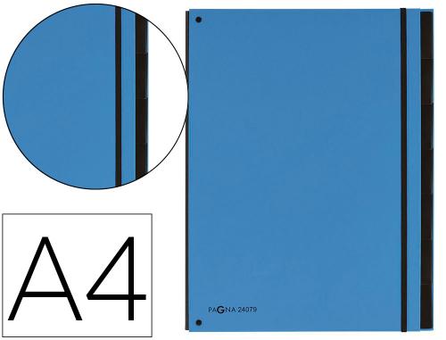 Trieur 12 compartiments PAGNA A4 carte rigide coloris bleu
