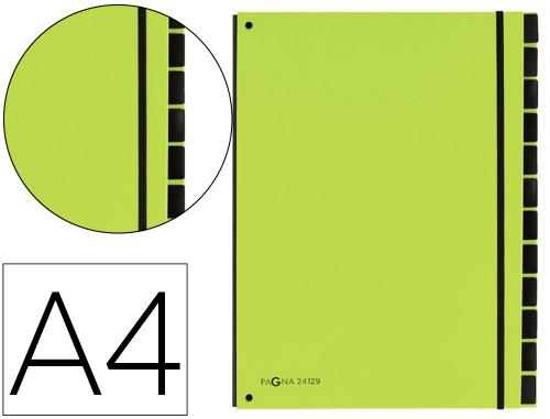 Trieur 12 compartiments PAGNA A4 carte rigide coloris vert