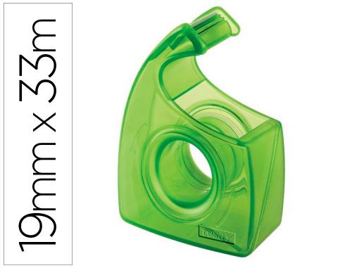 Papeterie Scolaire : Dévidoir tesa easy cut green 100% recyclé pour ruban adhésif 19mmx33m lame dentelée coloris vert