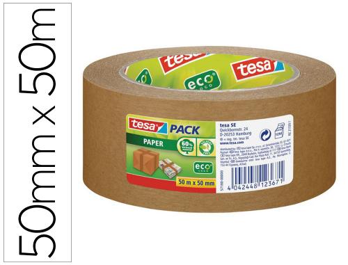 Papeterie Scolaire : Ruban adhésif tesa emballage papier kraft écologique 50x50mm