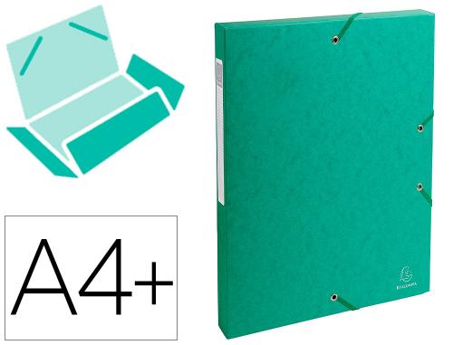 Fourniture de bureau : Boîte classement exacompta exabox carte lustrée 7/10e a4+ 25x33cm dos 2,5mm coloris vert