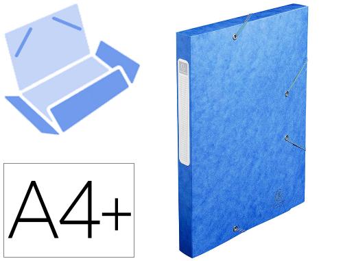 Fourniture de bureau : Boîte classement exacompta exabox carte lustrée 7/10e a4+ 25x33cm dos 2,5cm coloris bleu
