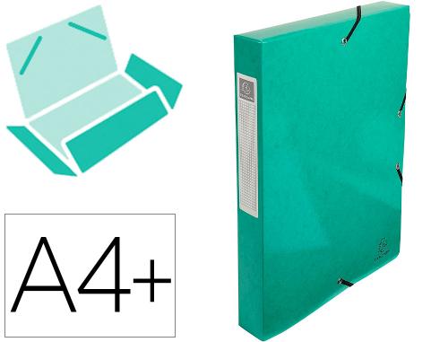 Fournitures de bureau : Boîte classement exacompta exabox carte lustrée 7/10e a4+ 25x33cm dos 4cm coloris vert