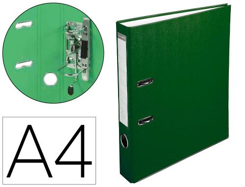 Classeur levier exacompta 915405B a4 32x29cm dos 5cm oeillet préhension renforts métalliques coloris vert foncé