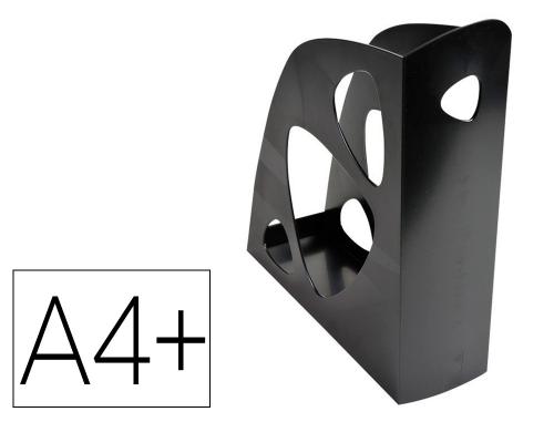 Fourniture de bureau : Porte-revues exacompta ecomag polystyrène solide stable format a4+ oeillet préhension noir