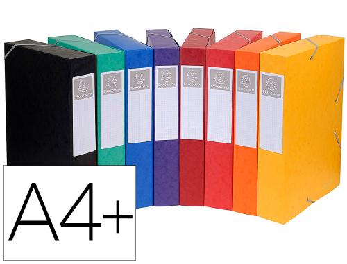 Fournitures de bureau : Boîte classement exacompta cartobox carte lustrée 7/10e a4+ 25x33cm dos 5cm livrée à plat coloris assortis lot de 10