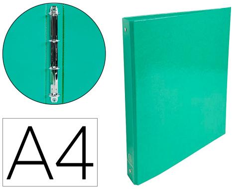 Classeur exacompta iderama 4 anneaux 30mm carton recouvert papier a4 32x26cm dos 4cm coloris vert