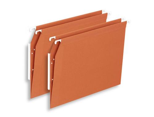 Dossier suspendu armoire Elba DEFI FLEX kraft 230g/m² fond V coloris orange - Boite de 25