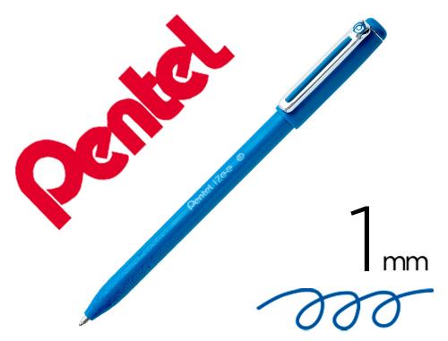 Pentel iZee - Stylo à Bille Rétractable - Pointe Moyenne 1 mm - Bleu Ciel
