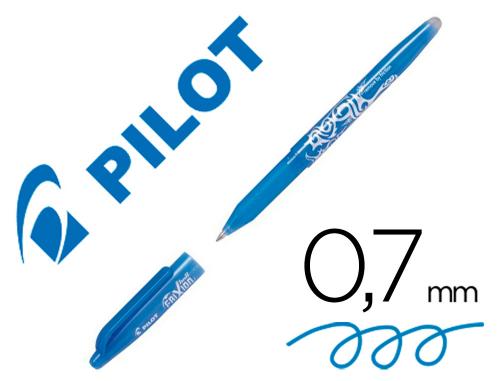 Fournitures de bureau : Stylo roller pilot frixion ball encre gel pointe moyenne coloris bleu ciel